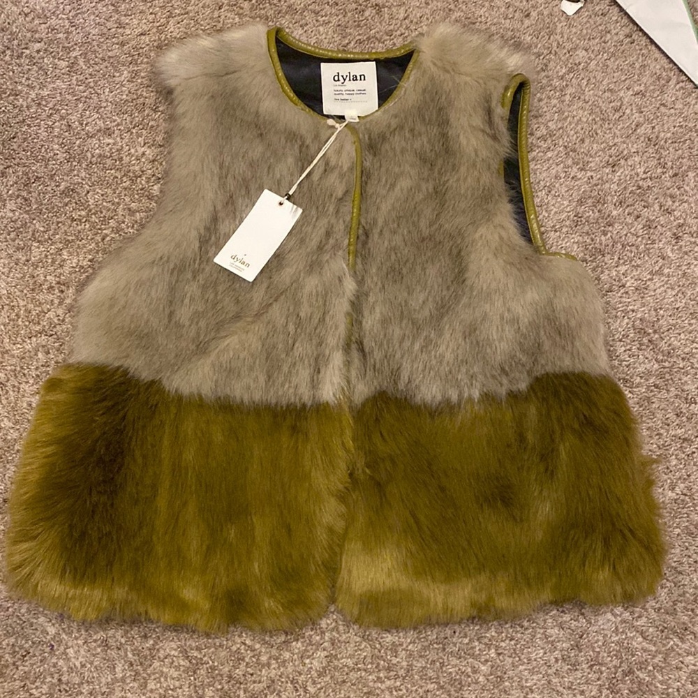 Dylan Faux Fur Two-tone Vest